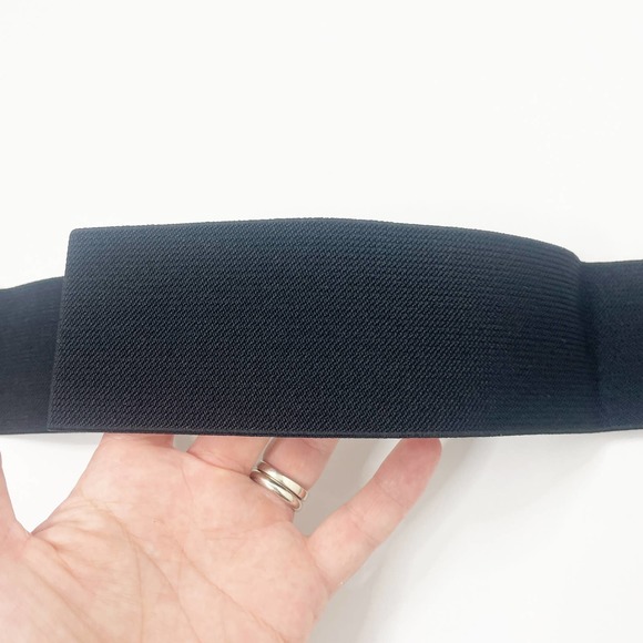 NWT Black Faux Vegan Leather Alligator Loop Corset Luxury Belt - Picture 6 of 13